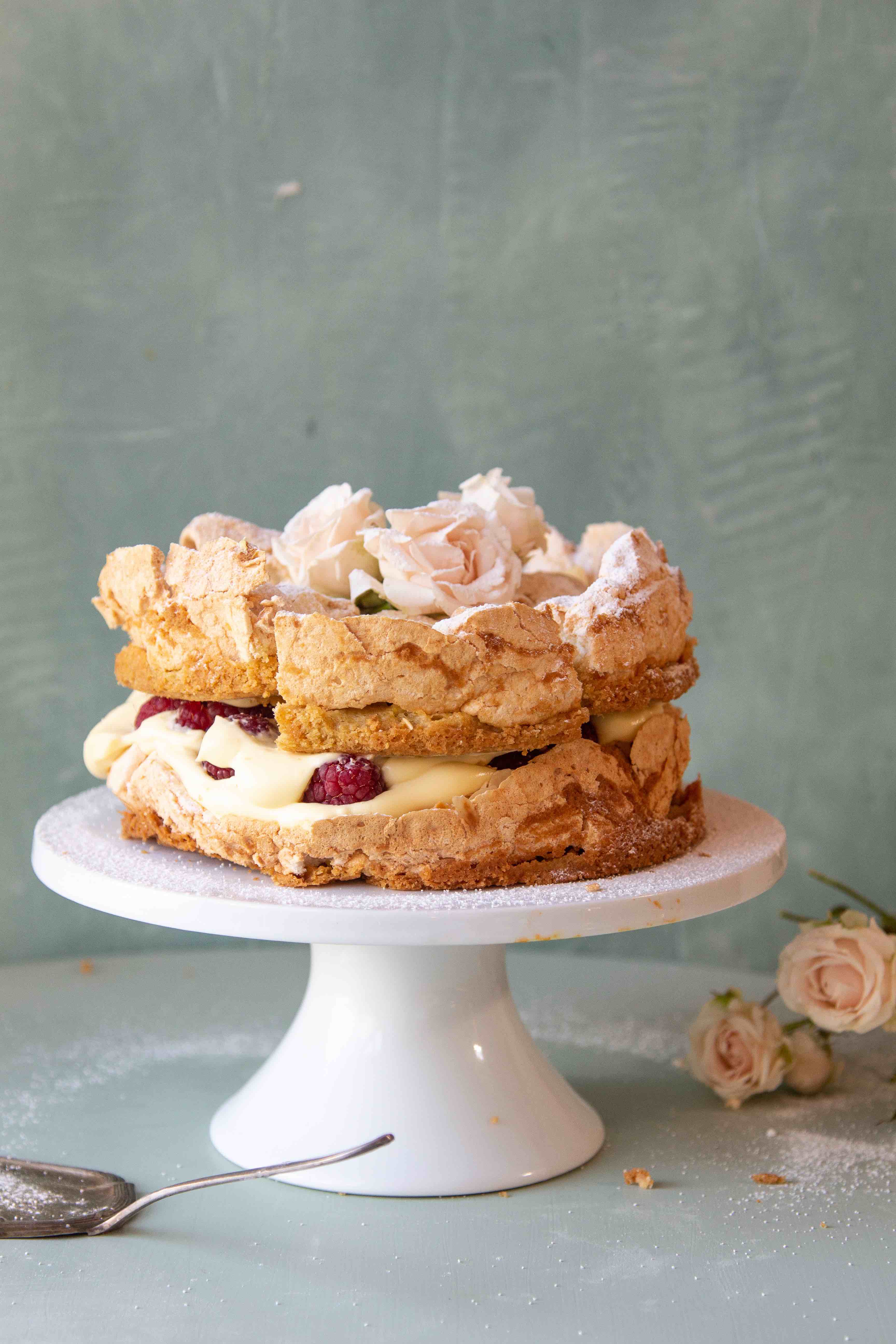 Theresas Küche - Himmelstorte mit Lemoncurd-Himbeerfüllung