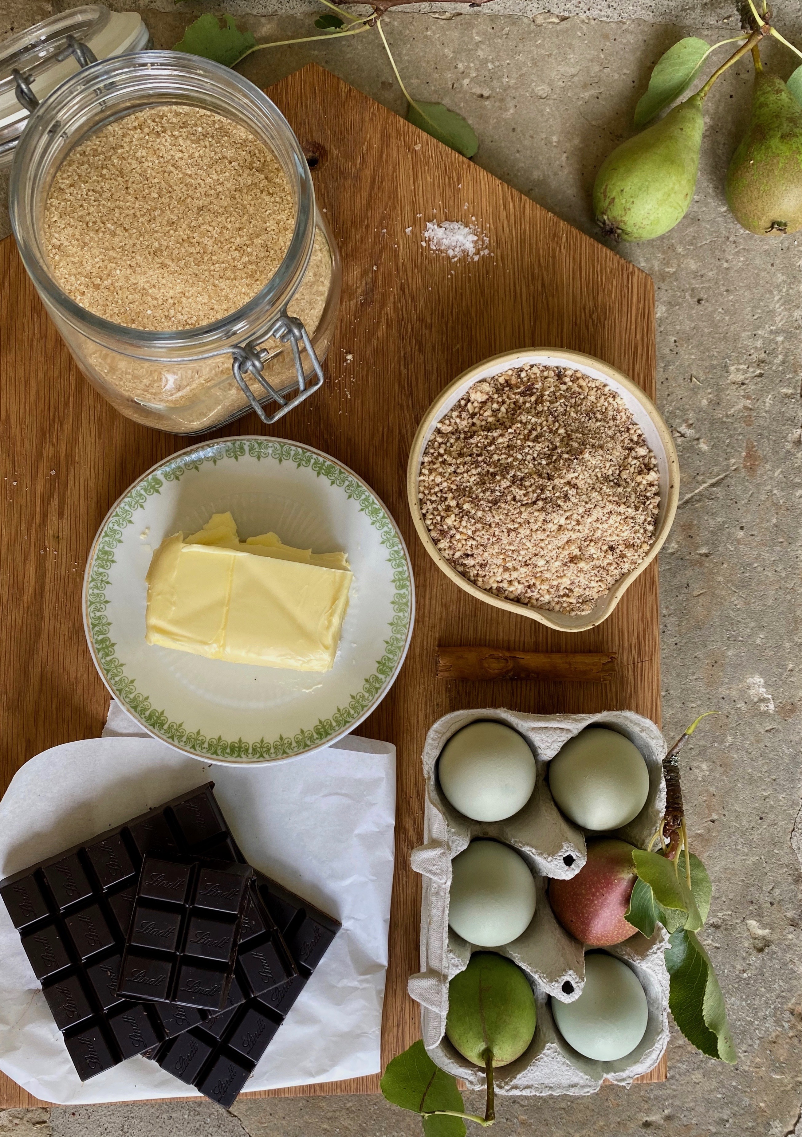 Theresas Küche - Warmer Schokoladenkuchen mit Gewürzbirnen