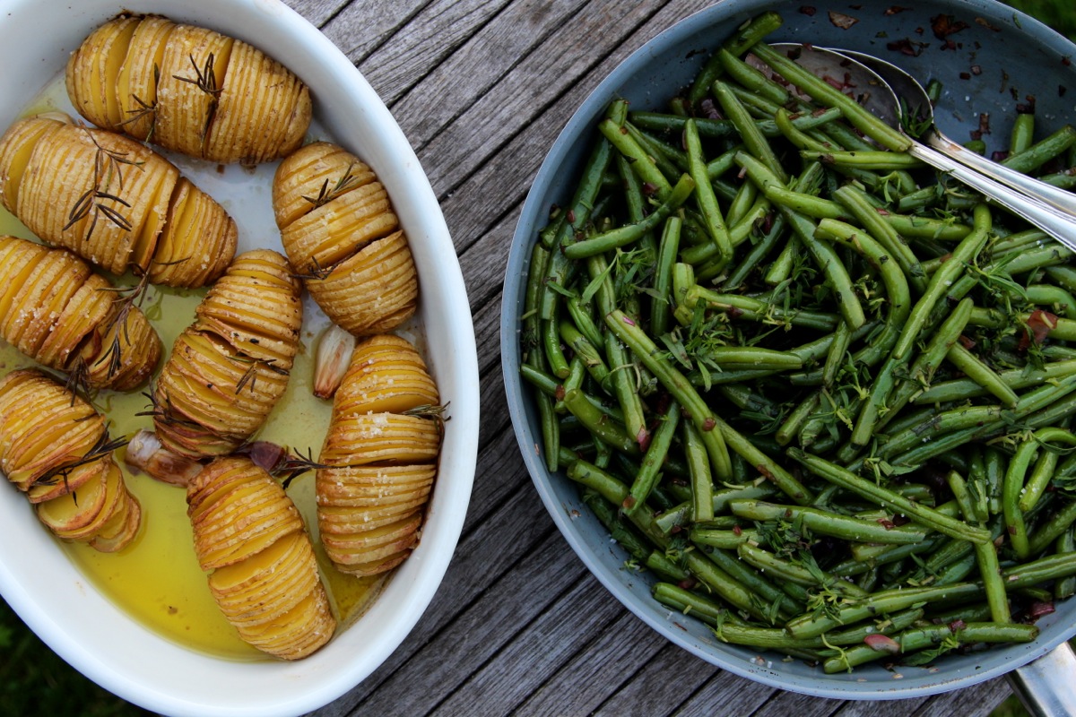 Theresas Küche - Stangenbohnen mit karamellisierten Balsamico-Honig ...
