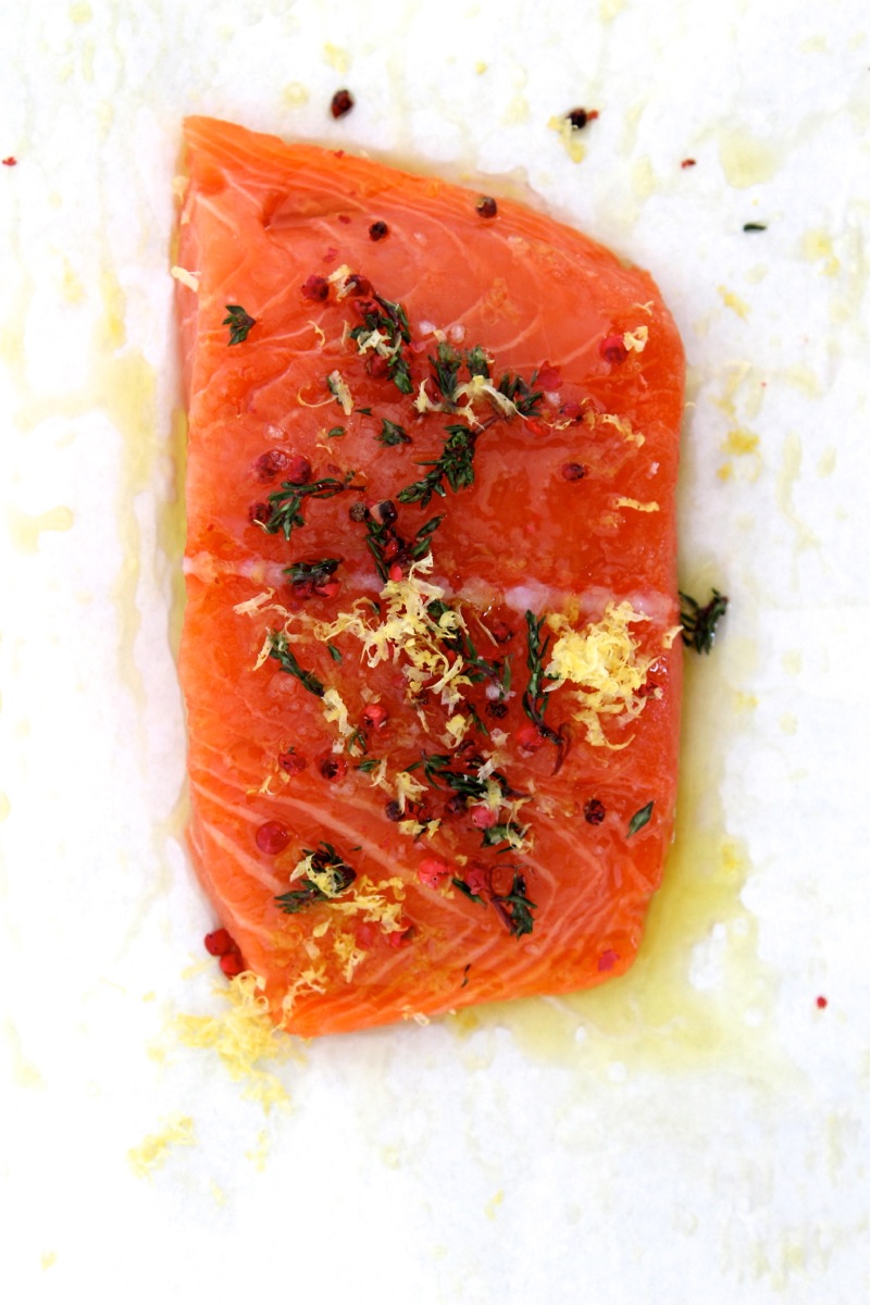 Theresas Küche - Honig-Thymian-Lachs im Pergamentpapier mit ...