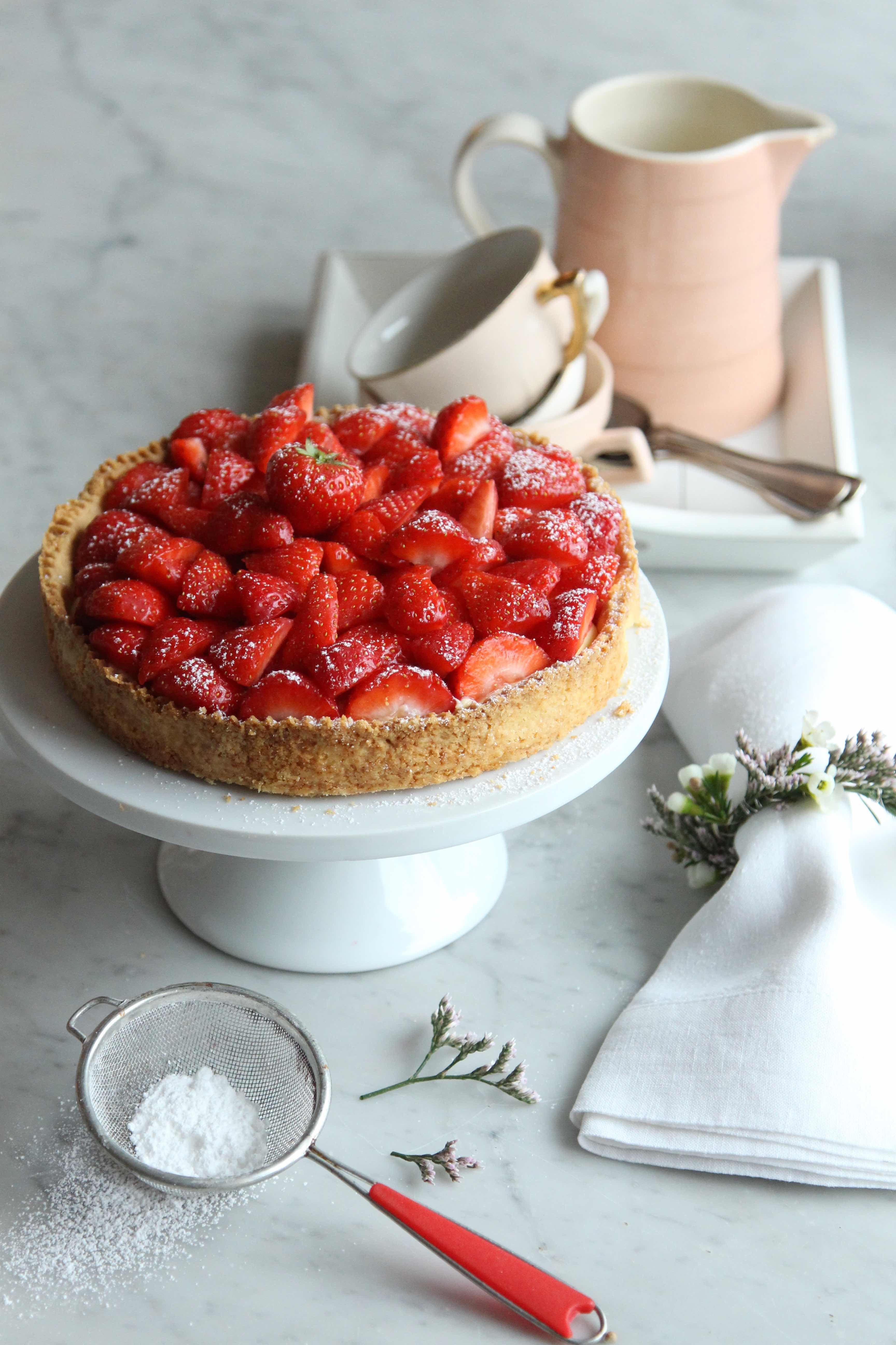 Theresas Küche - Französische Erdbeertarte