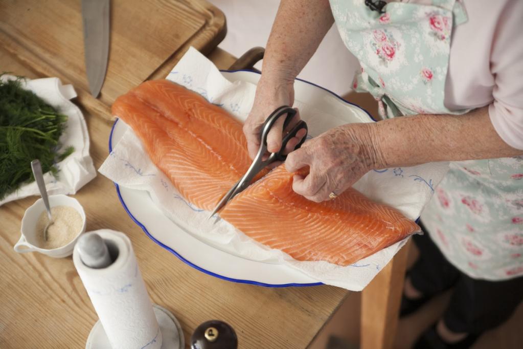 Theresas Küche - Gebeizter Lachs mit Dill-Senfsoße